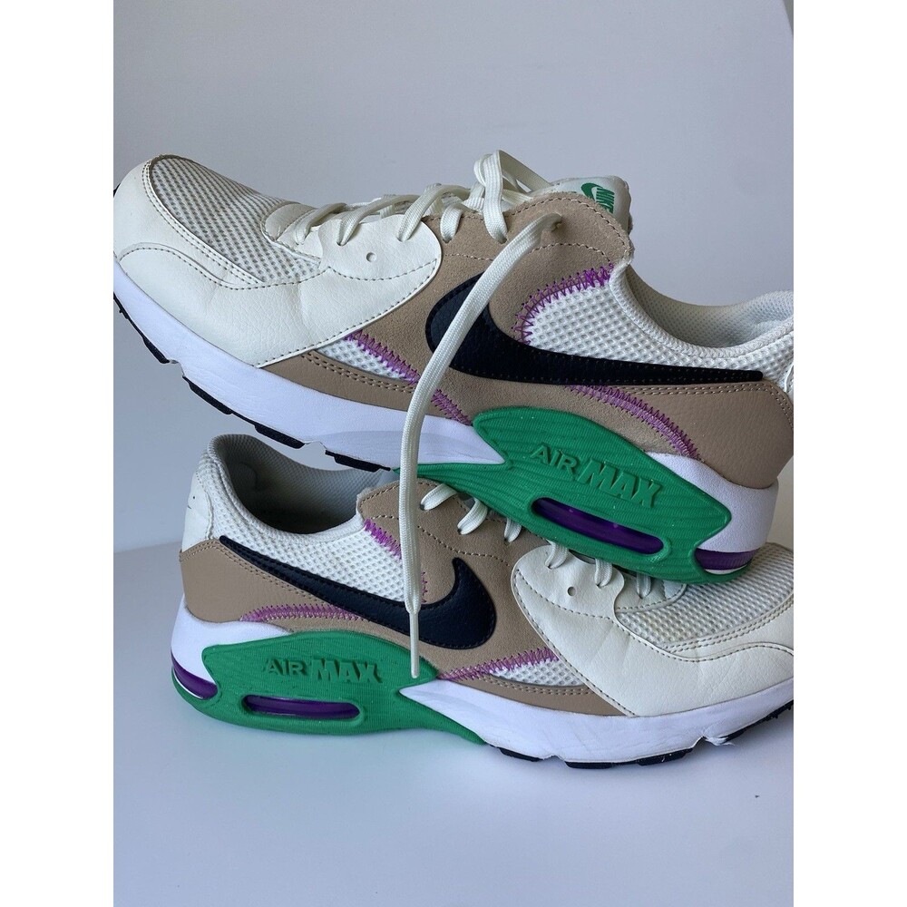 Nike Men's Air Max Excee Sneakers Sail/Black/Hemp/Stadium Green Size 10.5